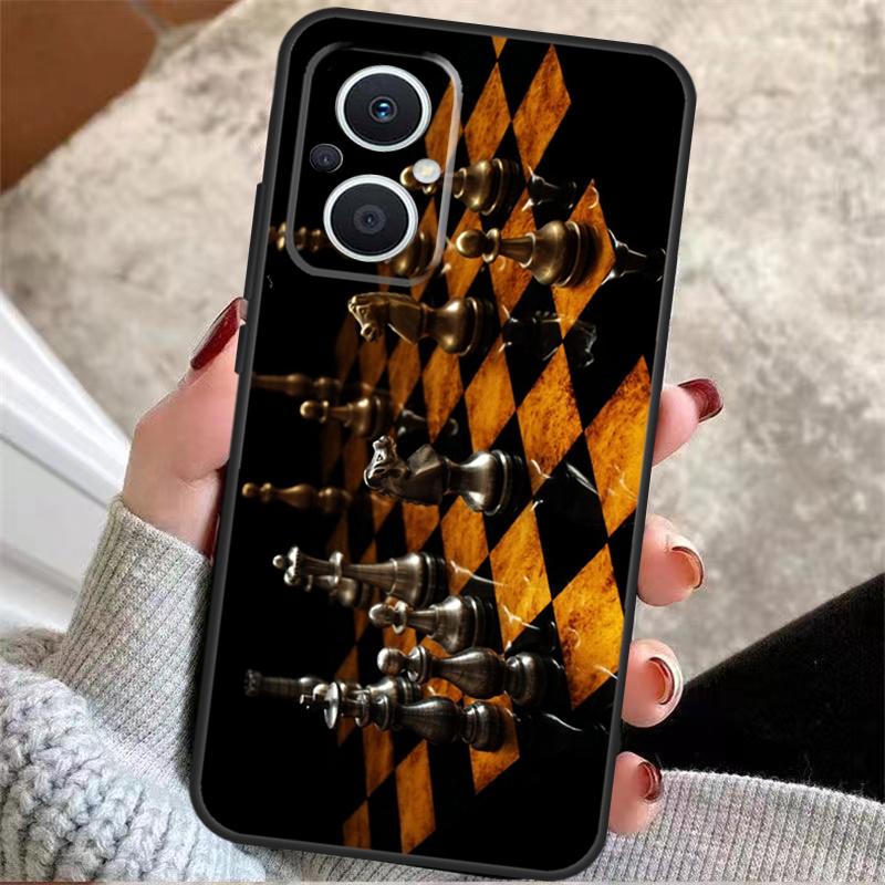 Chess Board Dark Horse For OPPO Reno 8T 7 8 Lite 14F 13F 11F 12F 10 11 12 13 14 Pro OPPO Find X9 X5 X6 X8 Pro Case