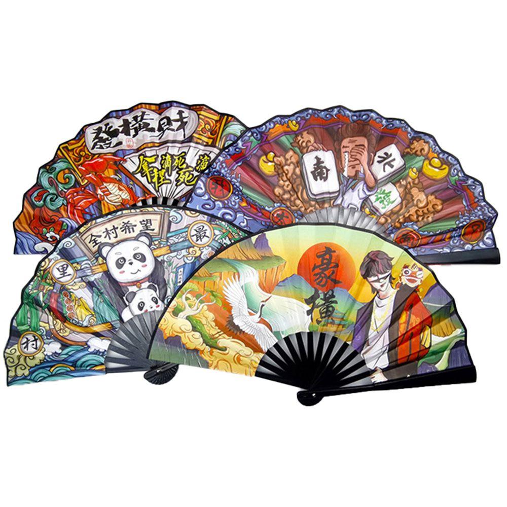 

Quality Photo Prop Tool Gift Art Dance Fan Fan Crafts Handle Hand Fan Folding Fan Home Decoration 12