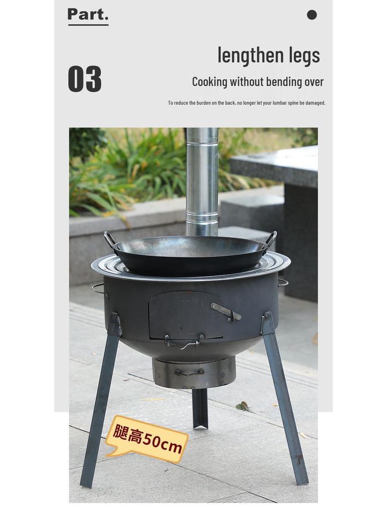 Portable Outdoor Firewood Stove For Rural and Household Use