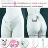 Transparent Chastity Lock for Crossdressing with Three-Point Strap & Hidden Electrodes