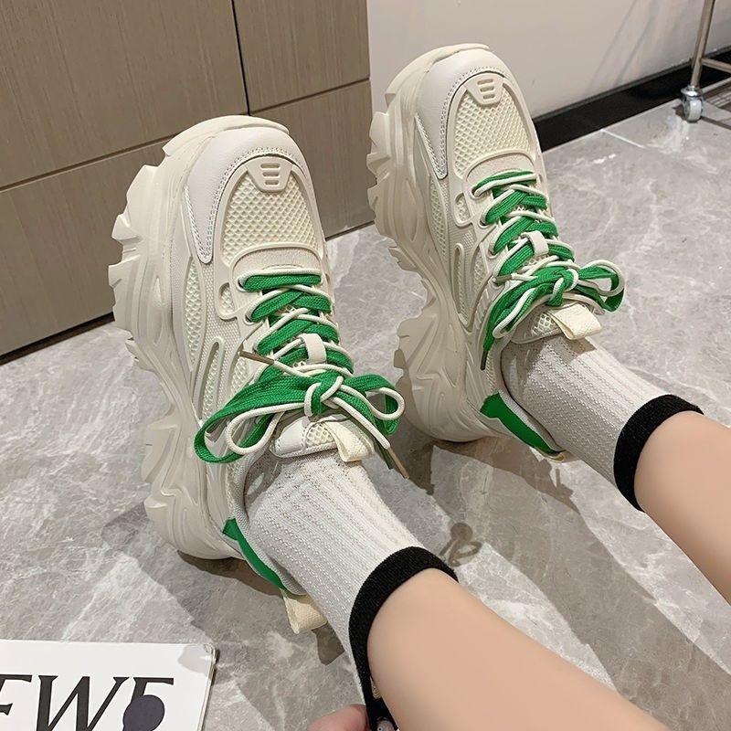 2025 New Women's Fashion Sneakers Summer Tennis Breathable Thick Bottom Casual Running Shoes Comforts Increased Vulcanized Shoes