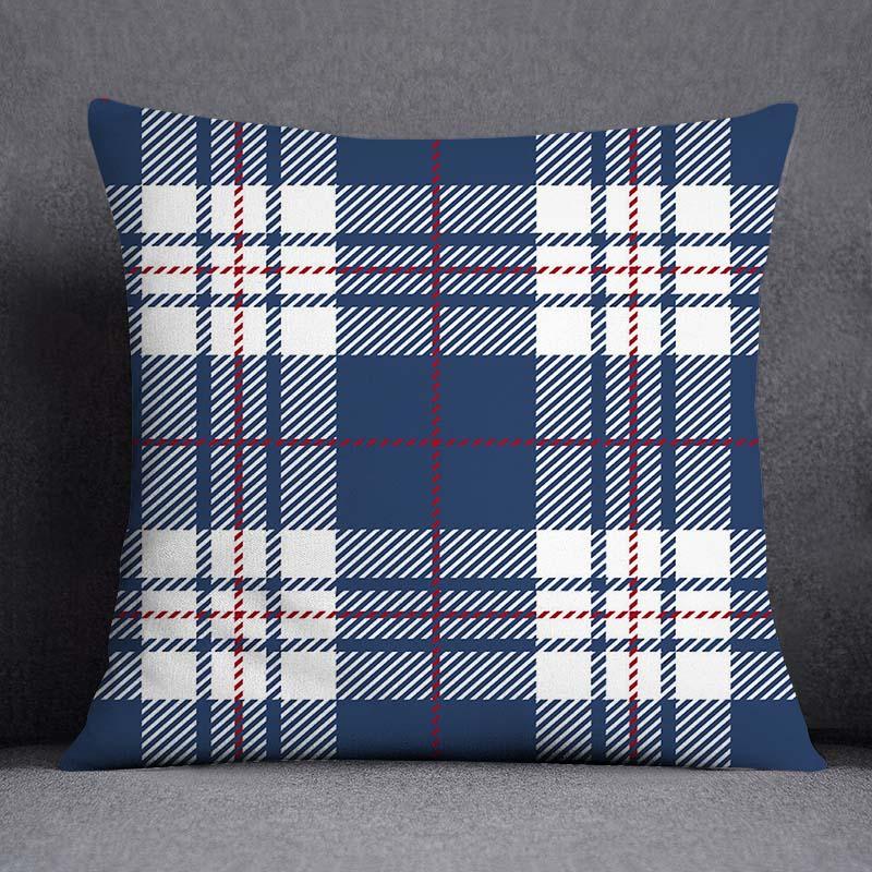 Cushion Cover Geometric Pattern Polyester Blue Grey Pillowcase Upholstery Sofa  Throw Pillow Home Decor Pillowcas