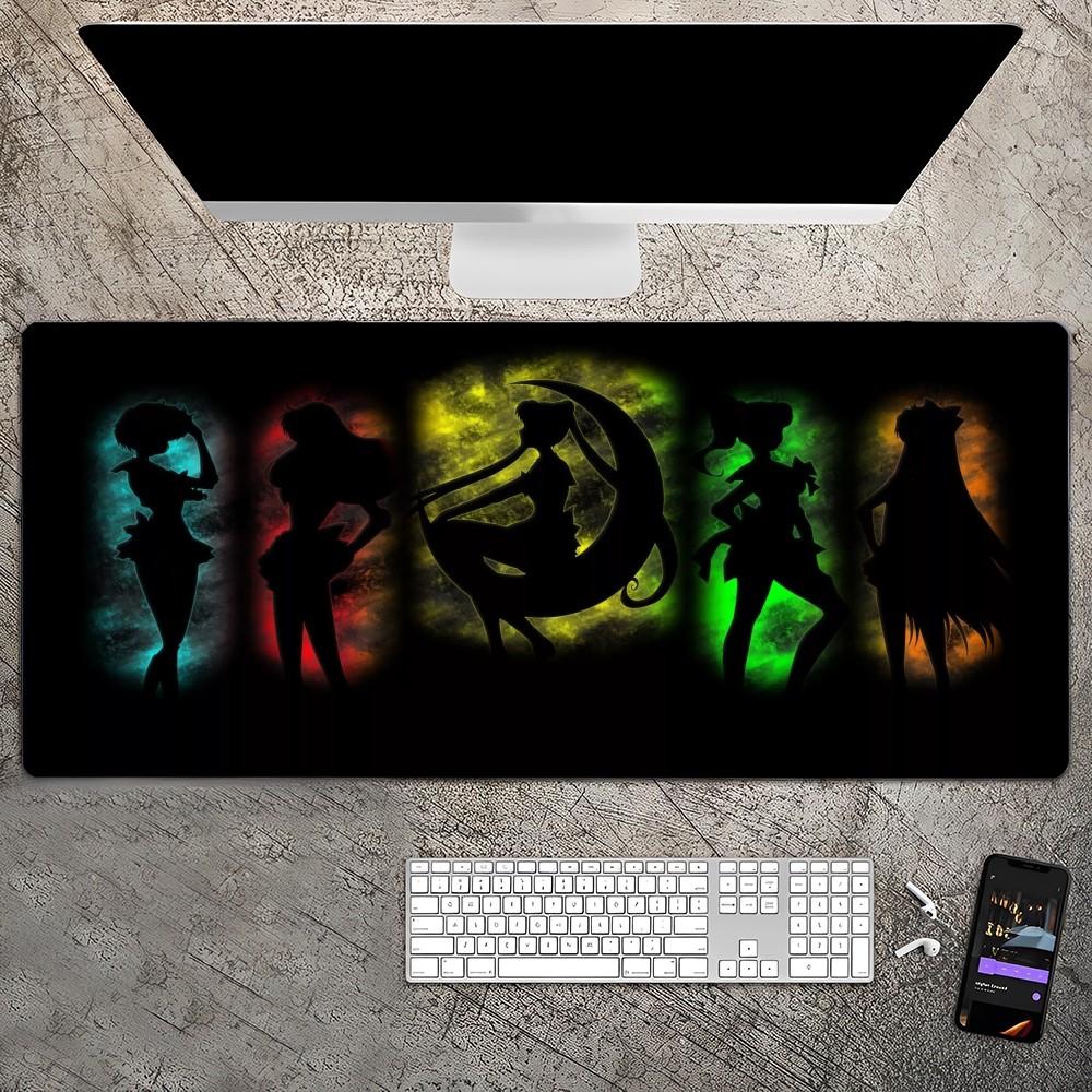 Cute S-Sailor-Moon Mousepad Custom Skin Desktop Desk Mat Kawaii Gaming Accessories Students Writing Pad for PC Computer Table
