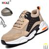 Work Safety Shoes Men Steel Toe Cap Protective Shoes Puncture-proof Work Shoes Sneakers Indestructible Protective Boots