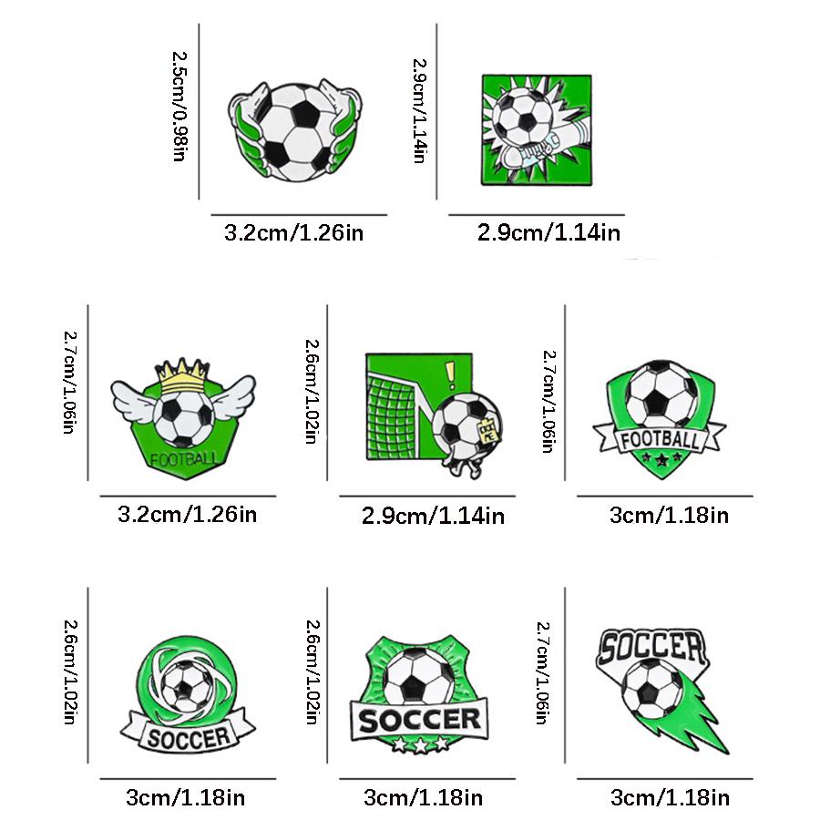 Football Pin, Adorable Cartoon Alloy Drop Oil, Unique Creative Backpack Accessory Sports Series Badge