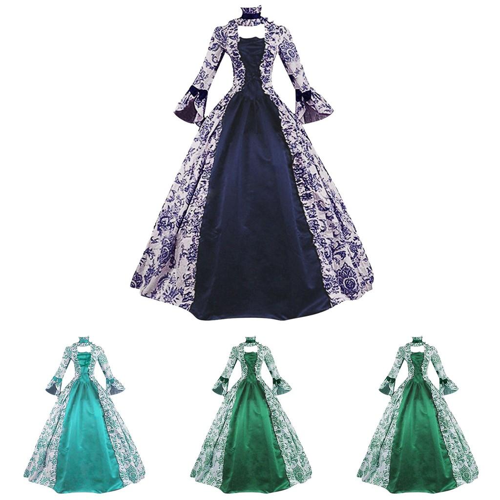 Elegante Vestido de Noite Estampado de Manga Comprida com Mangas Flare para um Estilo Sofisticado