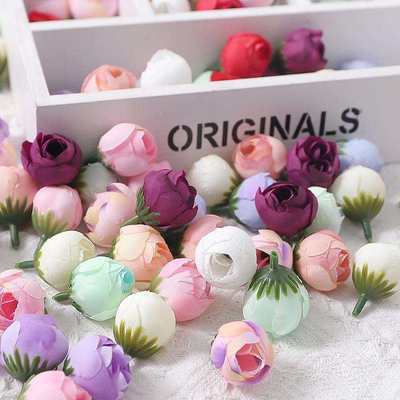 20/30Pcs Wedding Decoration Rose Artificial Flowers Silk Fake Flower for Home Room Decor DIY Craft Garland Gift Table Accessorie