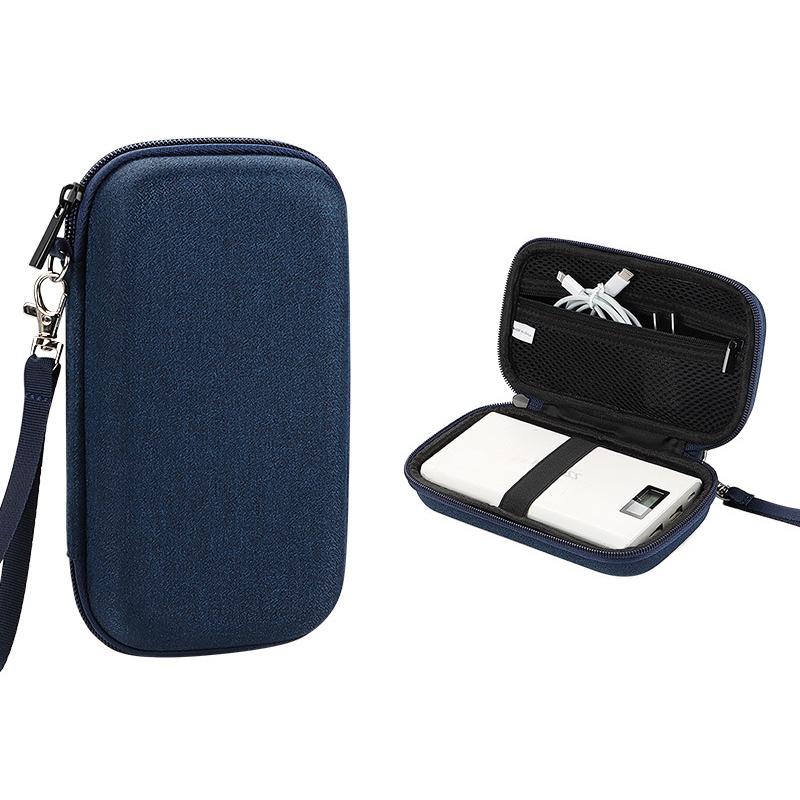 

Data Cable Organizer Digital Accessories Storage Bag with Lanyard, Size L C