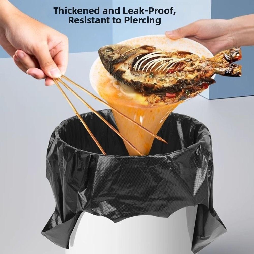 Heavy Duty Black Veststyle Garbage Bags Plastic Trash Bags New Garbage Bag Commercial Cleaning