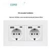 Europeisk tysk standard dobbelt USB og type C-stikkontaktpanel