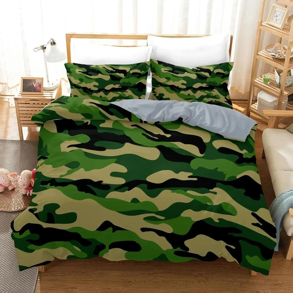 Camo Duvet Cover Set Camouflage Concept Concealment Bedding Set Single Double King Size Comforter Cover For Kids Teens Adults