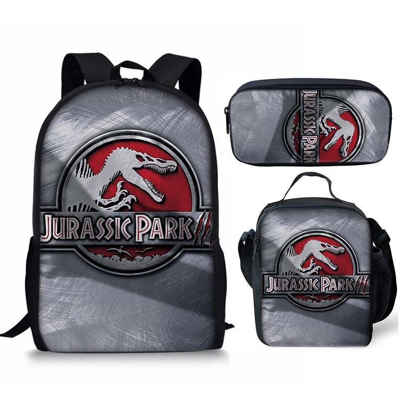Jurassic Park Trendy Backpack European and American Retro Schoolbag Fourth Grade Bag Dinosaur Backpack