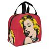 Pop Art Zlatý Warholův svačinový box Opakovaně použitelný Vodotěsný Termo chladící Jídlo Zlatá Dívka Monroe Izolovaná svačinová taška pro Ženy Pracovní tašky