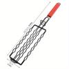 Multifunctional Carbon Steel BBQ Sausage Grilling Basket Outdoor Camping Barbecue Tool With Heat Resistant Handle Meat Sausage