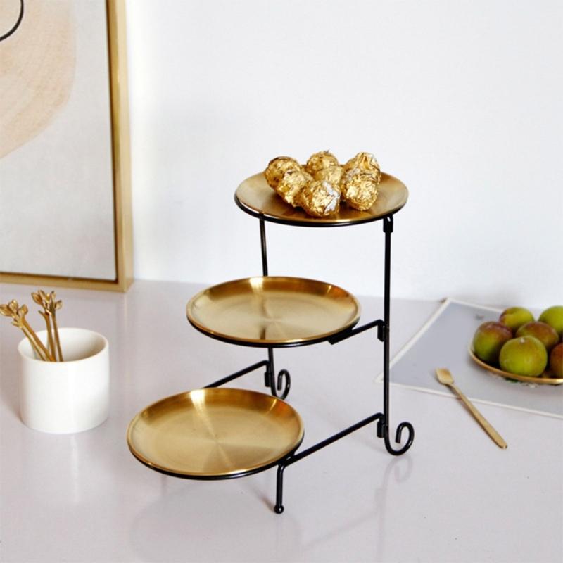 Elegant 3 Tiered Cake Display Stand Detachable Sweet Holder Serving Platter for Dessert Cupcakes Fruits and Snacks