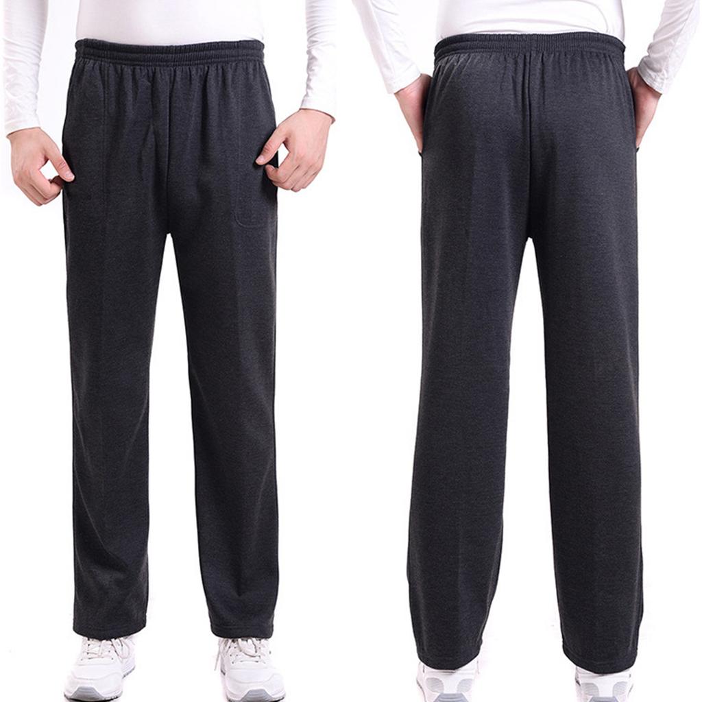 Men Solid Color Loose Pants Harem Sports Sweatpants Trousers