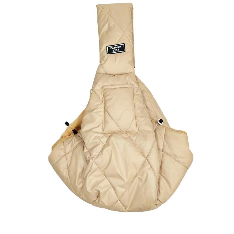 

Small Pet Dog Cat Sling Carrier for 3-15lbs with Pocket Hand-Free Pet Bag Dog Cat Puppy Carry Bag for Travel and Walking Outdoor Cotton pet bag абрикосовый