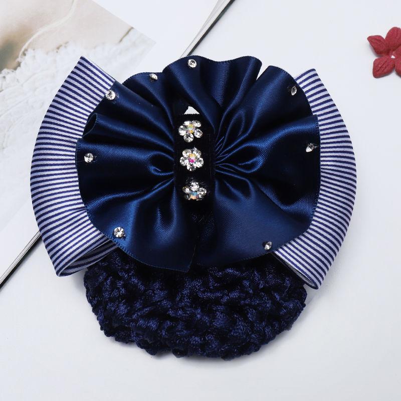 Korean Style Professional Hair Snood: Bow Hair Clip for Waitresses, Nurses, Hotel Staff, and Flight Attendants