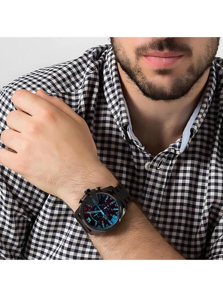 Diesel Men's Quartz Chronograph Watch, 51mm Dial, Stainless Steel Bracelet, Suitable for Formal Occasions DZ4318