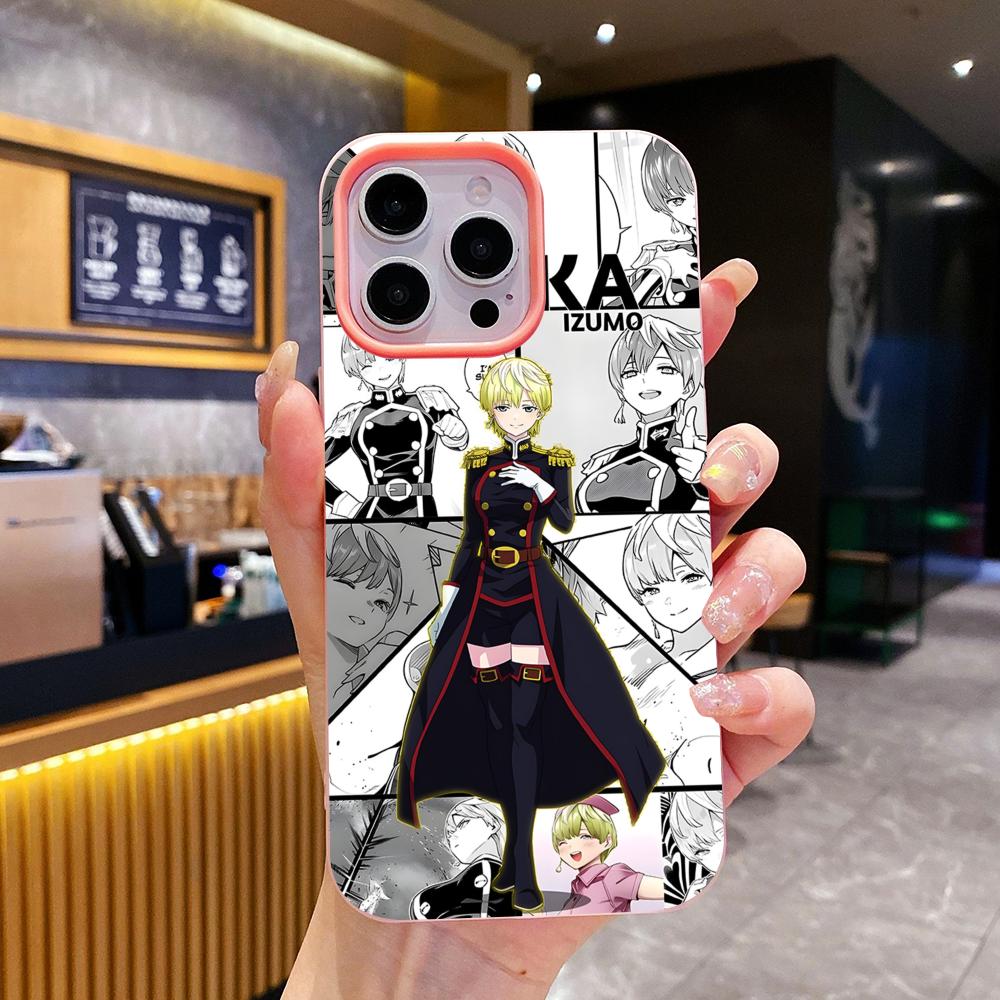 

Mato seihei no slave Tenka Izumo Jelly Double layer Pink Mobile Phone Case for iPhone 17 16 15 14 13 12 11 Air Pro Max Plus iPhone 15