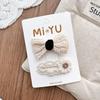 Elegant Simple Lace Bow Baby Hair Clips Fashion Korean Style Girls Students Hairpin Headwear Black White Kids Accessories