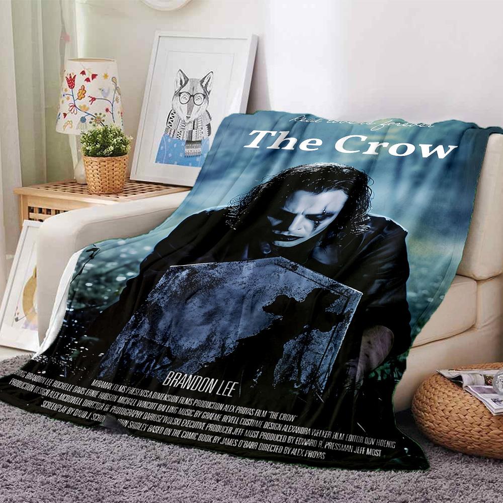 1pc Real Love Is Forever The Crow Throw Blanket Soft Flannel, Cozy All Season Polyester Perfect for Home, Office 80cmx120cm