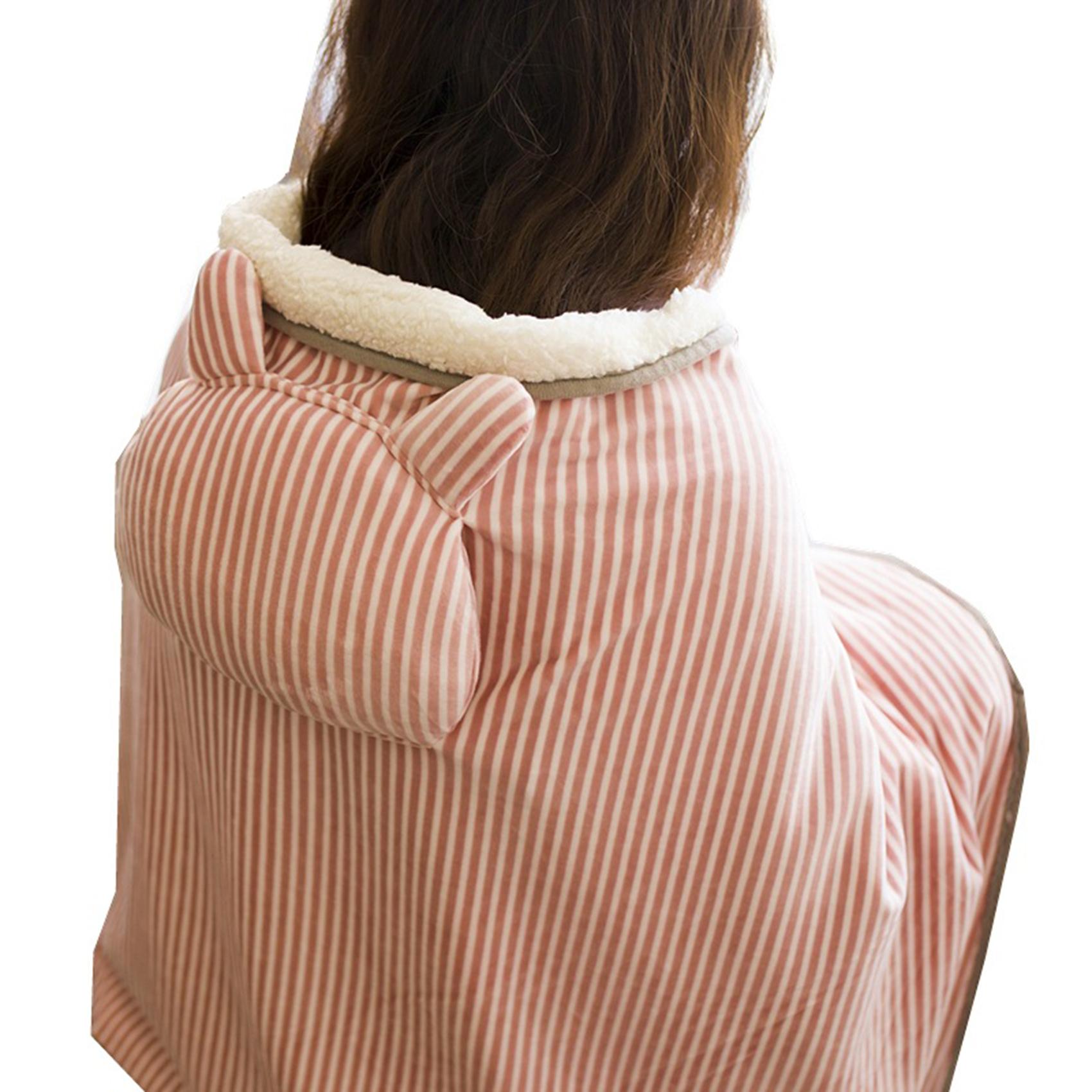 

USB Electric Heating Shawl 45 x 29 Pink USB Winter Warm Blanket Hand Foot Warmer Portable Heated Throw for Car Travel розовый