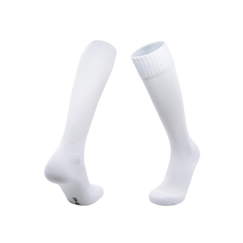 Non-Slip Breathable Football Socks - Solid Color, Sweat-Wicking, Adult Long Sports Socks