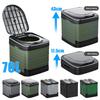 Portable Foldable Toilet Seat Square About 25L 70L Trash Can Storage Box for Camping Self-driving Travel Car Travel Potty