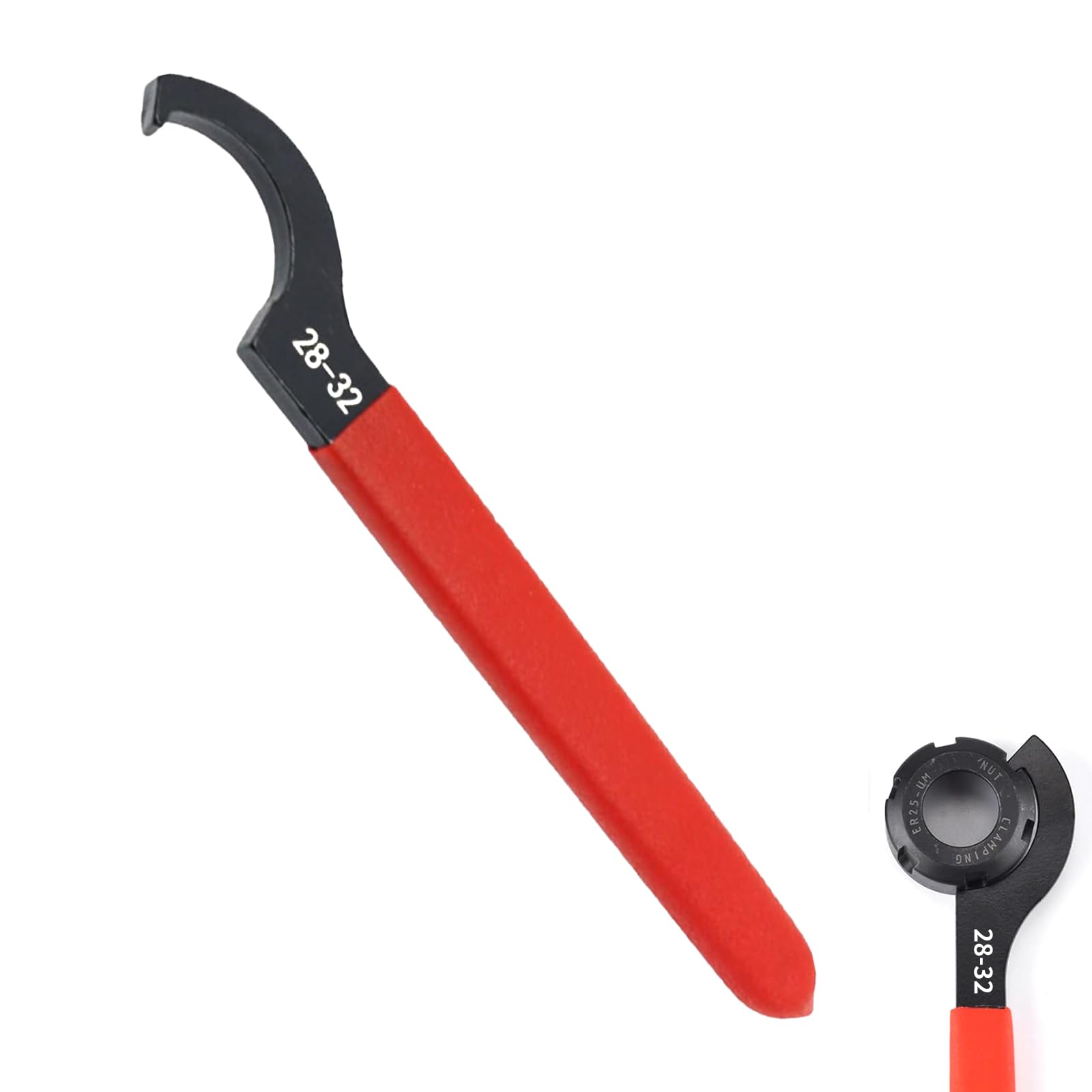 

TVETE Hook Coilover Pin Disassembly Height Adjustment High Carbon High Sturdy and Easy Automotive Hand Tool Wrench, Wrench, Spanner, 28-32 mm, C-Type