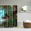 Animals Birds Owl Butterfly Flamingo Shower Curtains Bathroom Curtain Frabic Waterproof Polyester Bathroom Curtain with Hooks