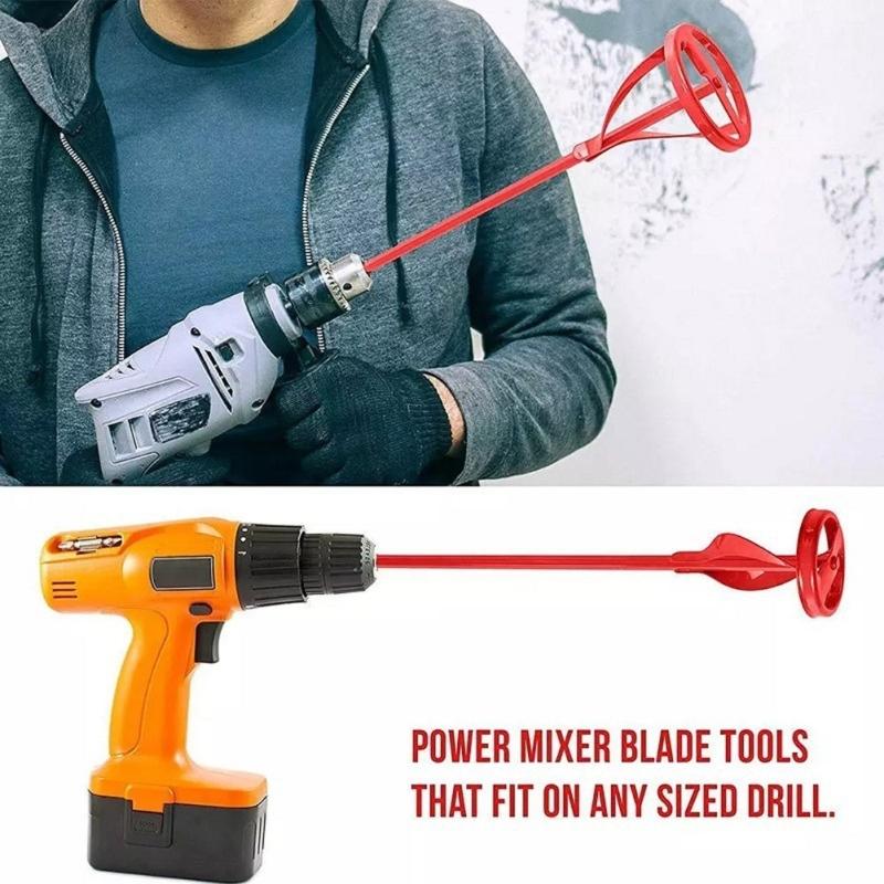 Professional Hexagonal Shaft Mixer Paddles For Power Drills Coated Surfaces For Smooth Stirring In 1-5 Gallon Bucket