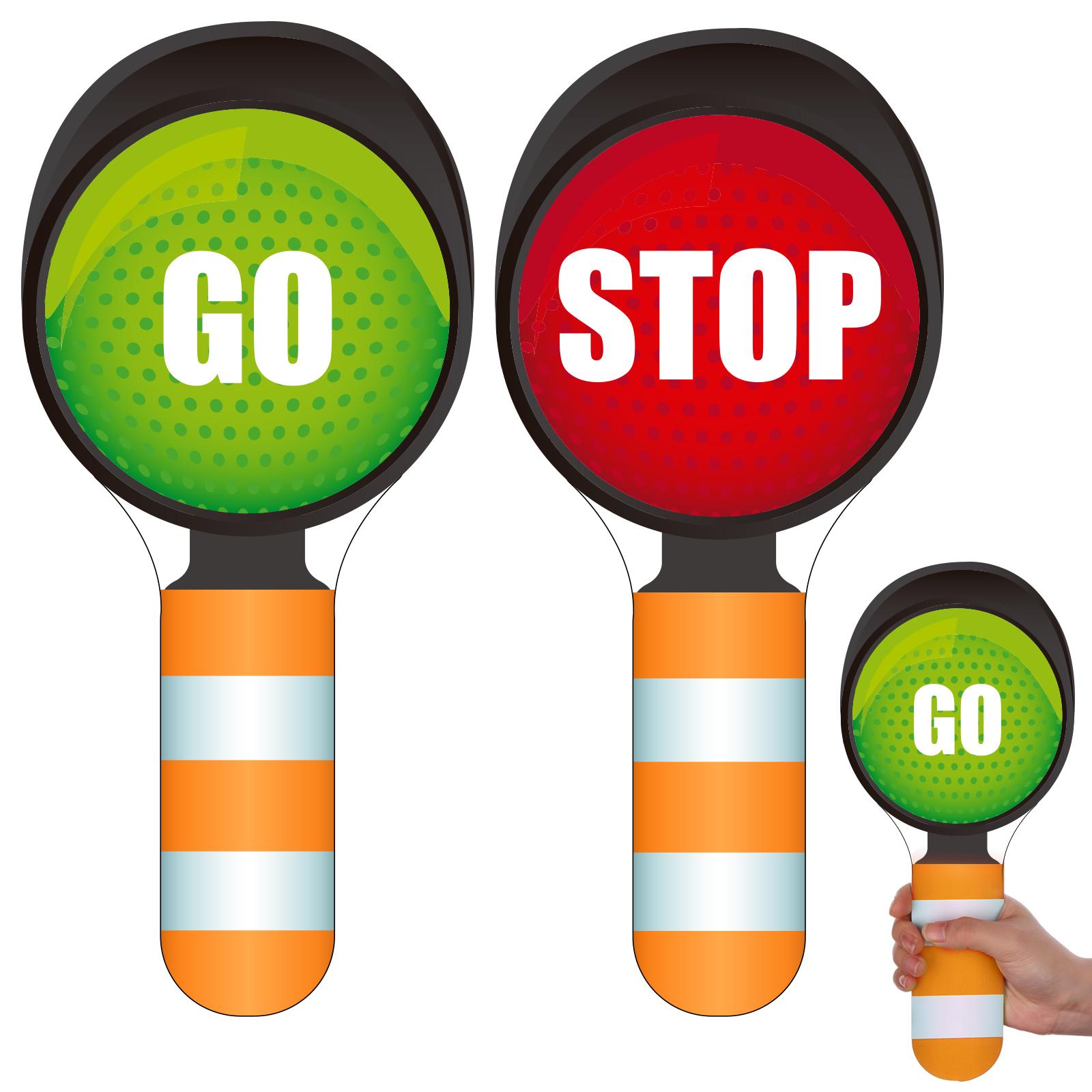 Stop And Go Sign With Handle For Kids Double Sided Stop Go Sign Traffic Paddle Traffic Light Sign Pvc Waterproof Crossing Guard чёрный