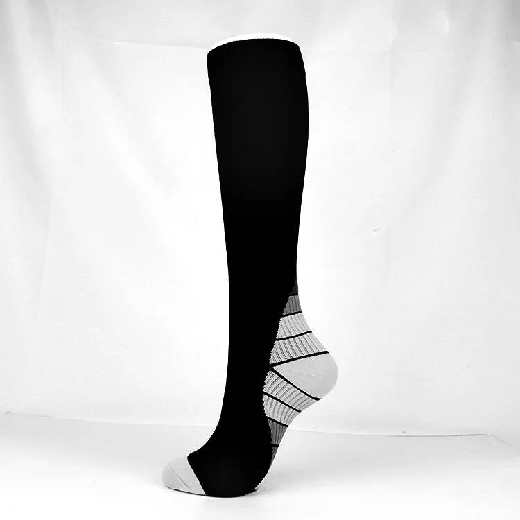 Running Compression Socks Women Men Knee High Sport Stockings White Racing Pressure Run Compress Long Nylon Multi Color