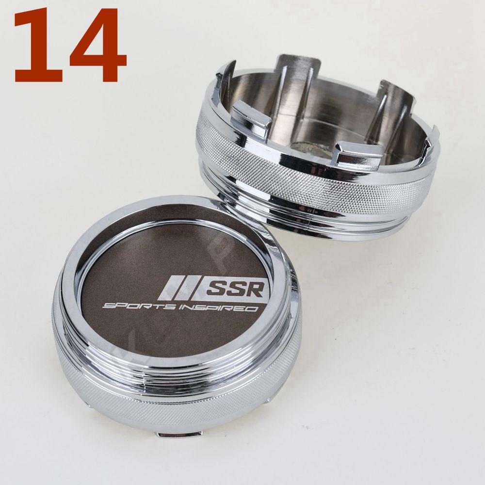 AAYP1 4PCS 61MM OD / 57.5MM ID Sport Rim Cap SSR Racing Sticker Centre Cap Rim Wheel Cover Cap Hubcaps