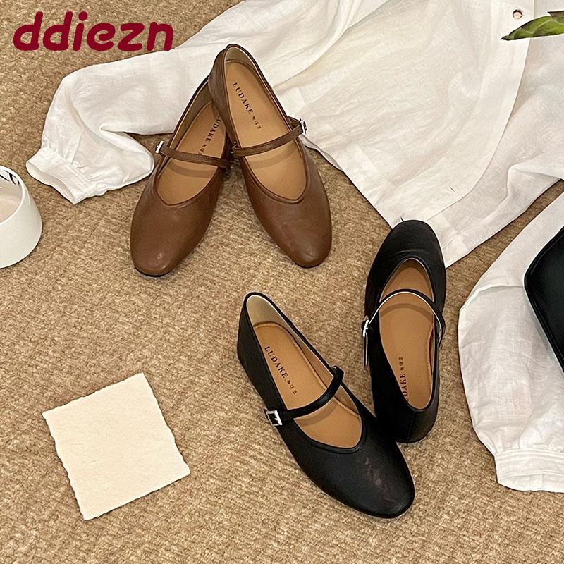 Fashion Female Shallow Ladies Mary Janes Flats Shoes Casual Footwear Soft Fashion Round Toe Women Ballet Flats Shoes