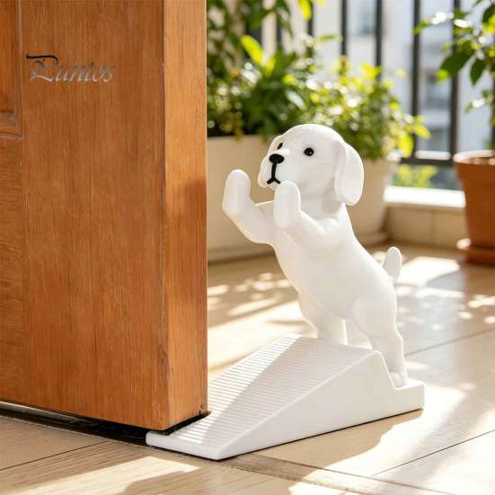 Heavy Duty Door Stop Cute Dog Stopper, 3D Printed Wedge Stopper for Bottom of Door, Non-Slip Holder, Decorative Bedroom Room Accessory