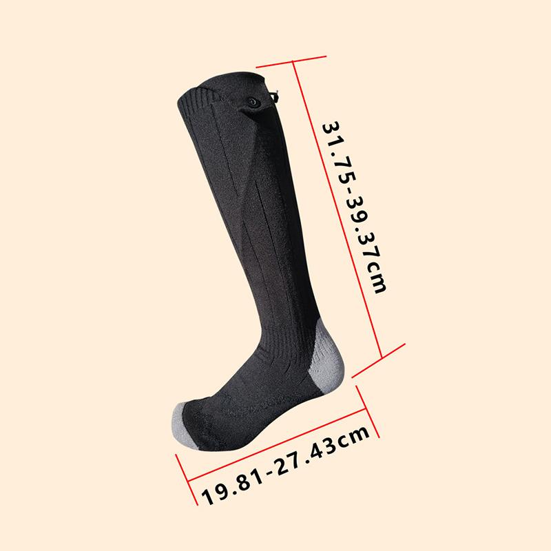 Heated Socks Outdoor Skiing Warm Footwear Constant Temperature Electric Socks With 4-level Temp Control 5000mAh Portable Power