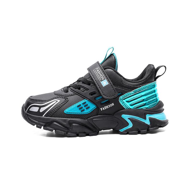 Lightweight Boys' Leather Running Shoes, Ages 6-12, Spring/Autumn