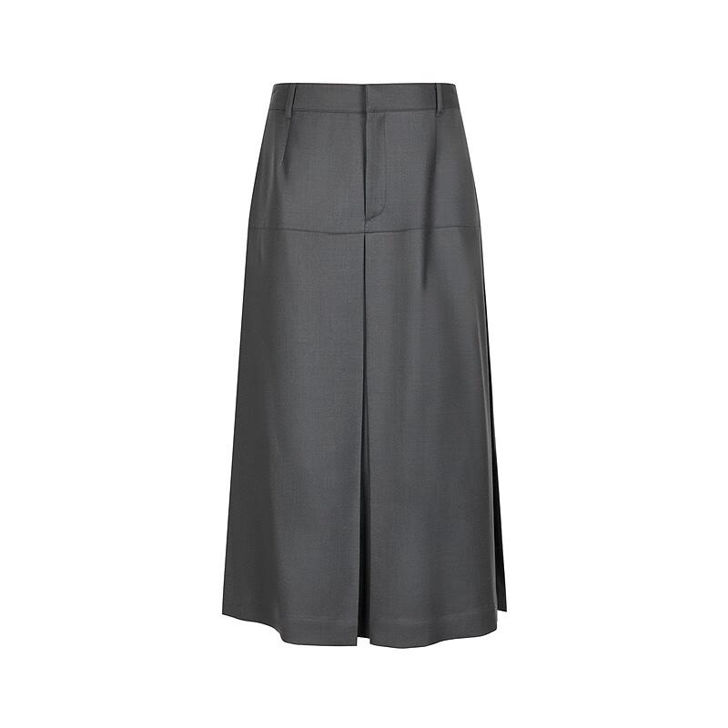 LESS 2025 Winter H-Line Wool Blend Maxi Skirt