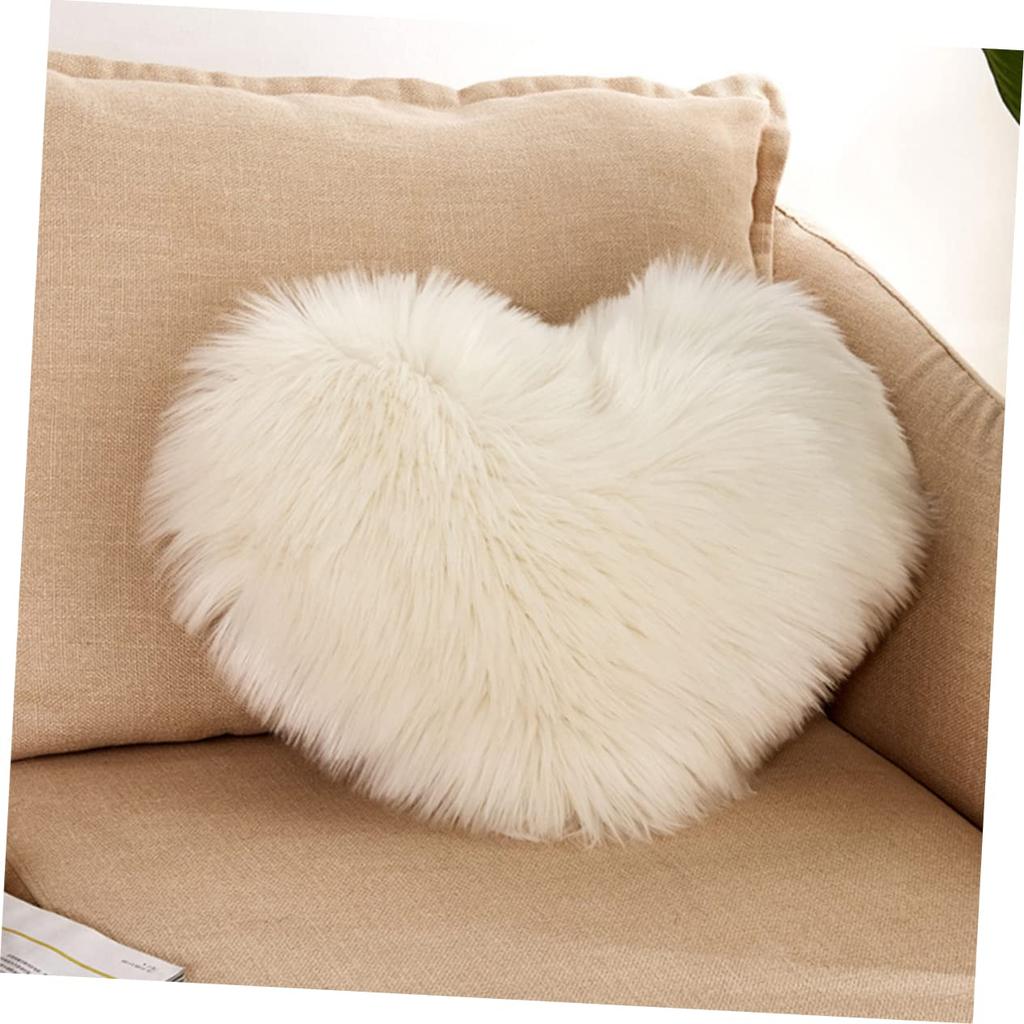 Homoyoyo Heart-Shaped Pillow, Heart Plush Toy, Plush Cushion, Valentine's Day Plush Toy, Fluffy Sofa Cushion, Valentine's Day Throw Pillow, Plush