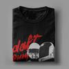 Daft Punk T Shirts Men's 100% Cotton Vintage T-Shirts Crewneck Tees Short Sleeve Clothing Gift Idea