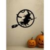 Spooky 3 Witch Wall Art Metal Mural Sticker Home Decor Kids Living Room Nursery Modern Metal Sculpture Waterproof Rustproof Durable Birthday Gift