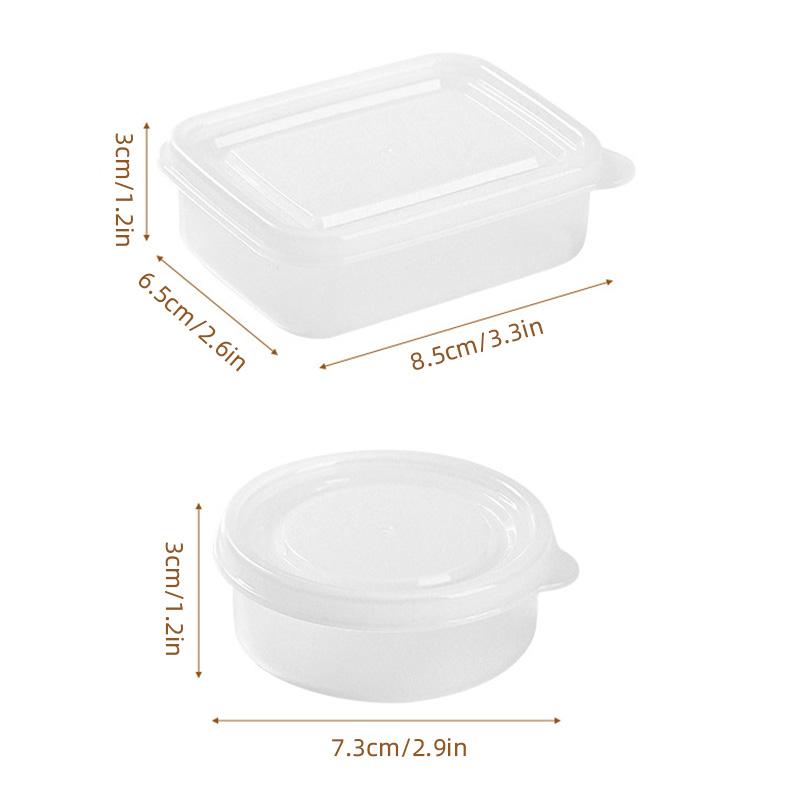 Round Food Storage Box Refrigerator Frozen Meat Compartment Case Freezer Fresh-Keeping Container Portable Fruit Snacks Organizer
