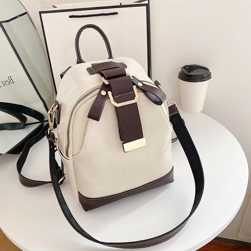 Hong Kong style retro women bag 2020 Internet celebrity new trendy versatile portable shoulder messenger bag fashion backpack