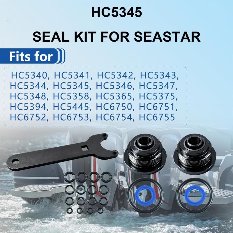 Long Service Life Marine Hydraulic Steering Seal Kit With Corrosion Resistant Aluminum Housing And 16 O Rings