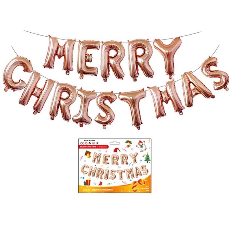 

Набор воздушных шаров из алюминиевой пленки с рождественскими буквами «Счастливого Рождества» 16 дюймов, украшение для рождественской вечеринки 16inch