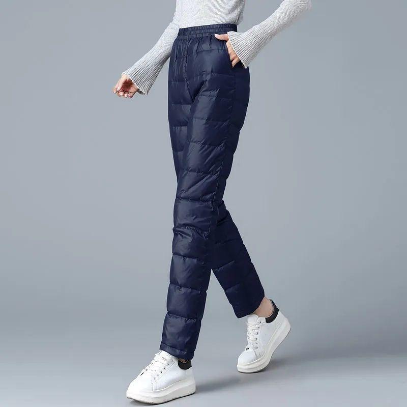 Autumn Winter Warm Trousers Plus Size Casual Sweatpants with Elastic Waist Band Women's Outdoor Thick Trousers