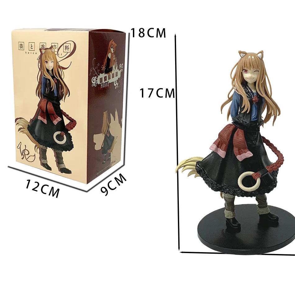 Aixlan Gewürz und Wolf Figur Holo Wink Wolfsschwanz Mädchen PVC Actionfigur Anime Geburtstagsgeschenk Sammlerfigur