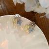 Silver Color Cloud Water Drop Tassel Earrings Summer New Fashion Crystal Raindrop Cloud Shaped Earrings for Women Party Jewelry